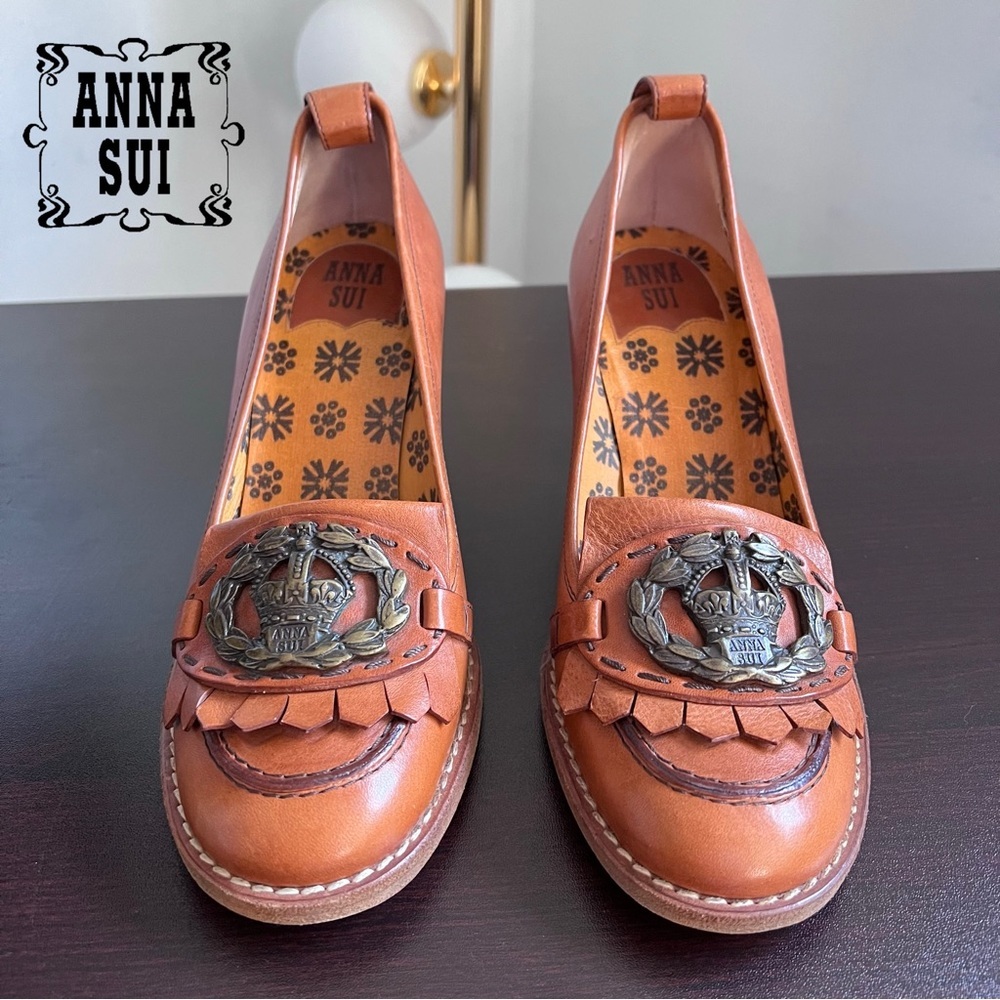 Anna Sui Loafers Killtie Heels 6